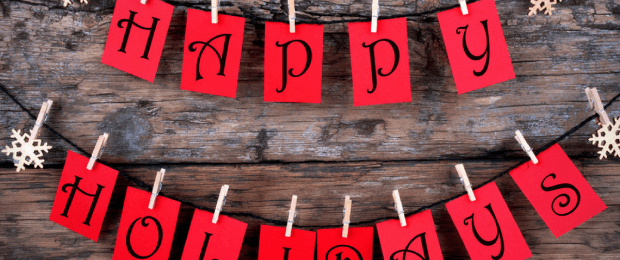 happy holidays sign
