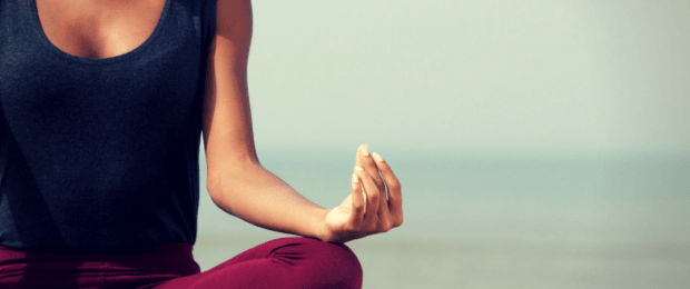woman meditating rehab