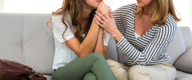 daughter telling mother about addiction