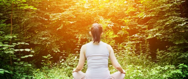 woman meditating for addiction treatment